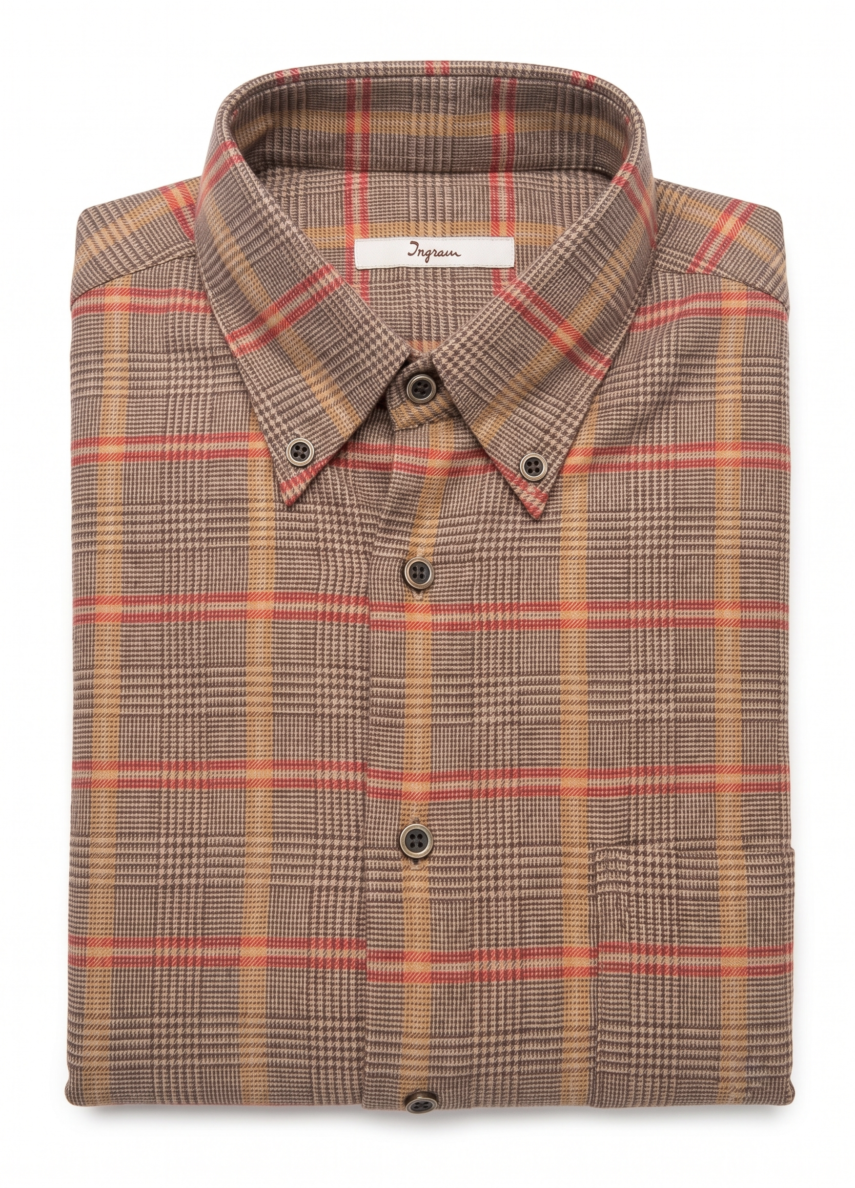 Camicia flanella di cotone Ingram Slim Fit