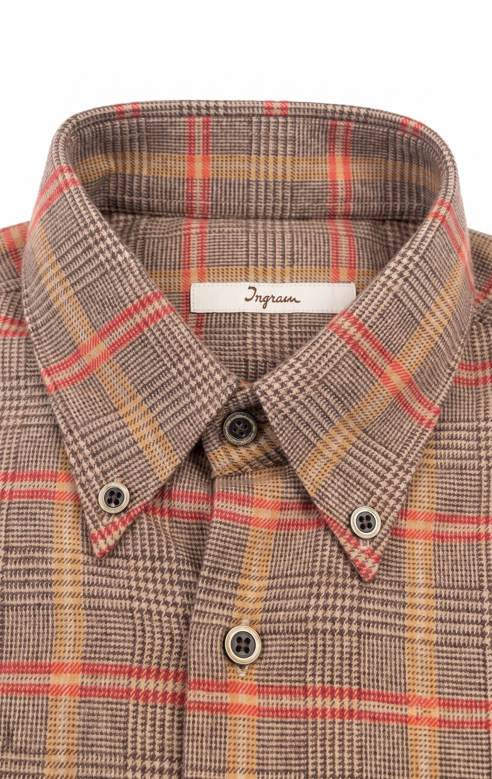 Camicia flanella di cotone Ingram Slim Fit