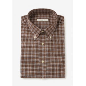 Camicia flanellina leggera  marrone
