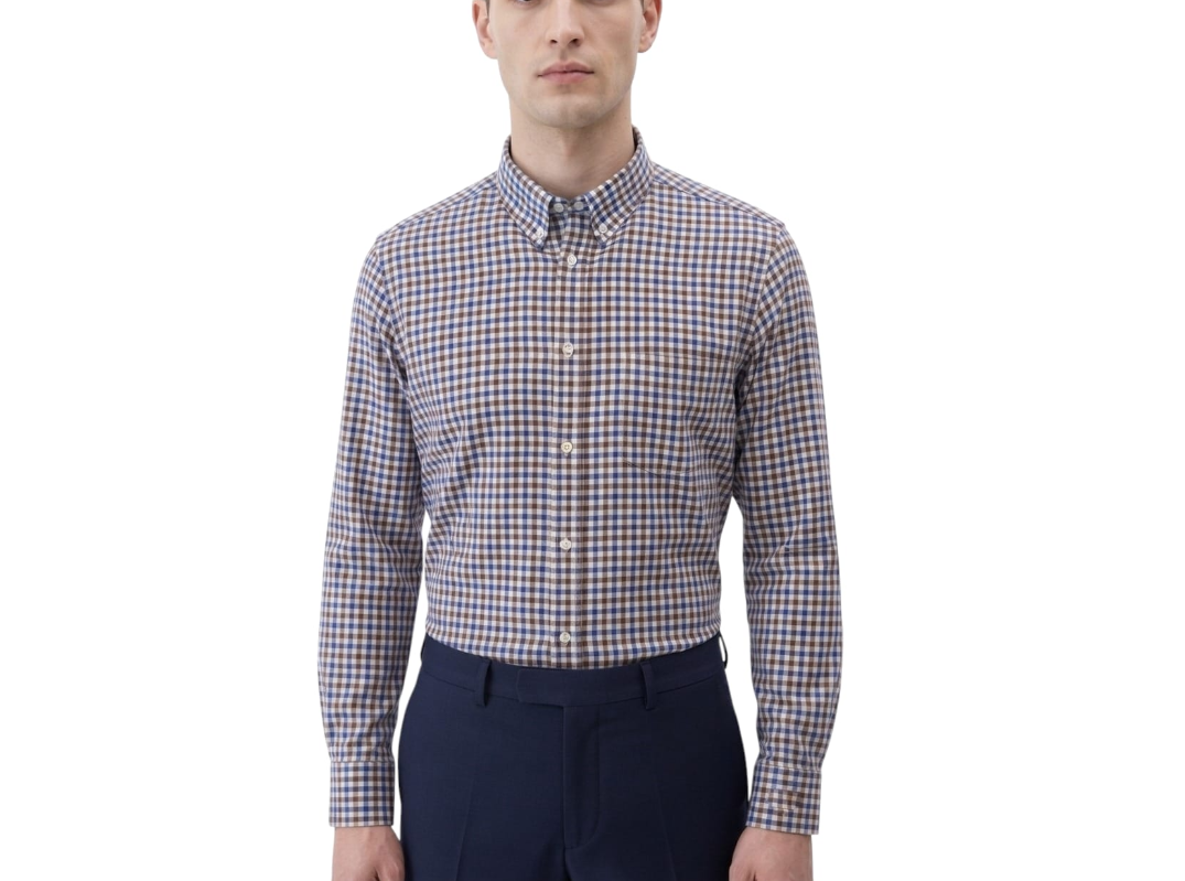 Camicia flanella leggera di cotone Ingram