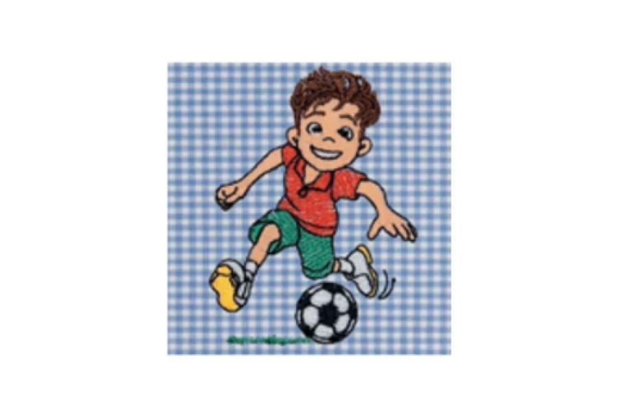 Grembiule asilo bambino calciatore Siggi