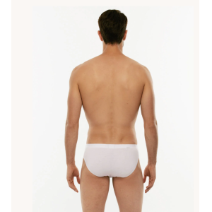 Coppia slip uomo pure cotton elastico interno bianco