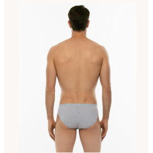 Coppia slip uomo pure cotton elastico interno grigio