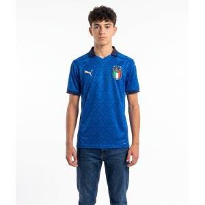 T-shirt sportiva junior  figc blu