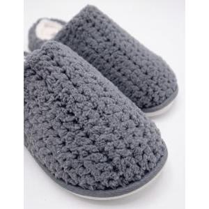 Pantofola vaschetta microfibra con pelliccia interna viola