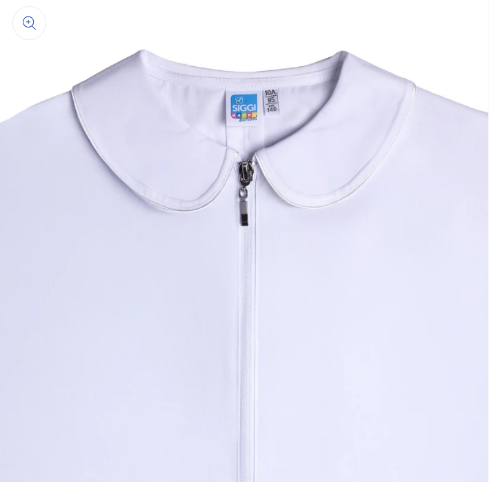 siggi grembiule scuola bianco con zip senza ricami bianco - foto 2 siggi grembiule scuola bianco con zip senza ricami bianco - foto 2