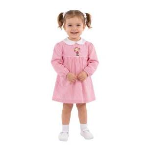 Grembiule bambina 4339 quadri asilo rosa