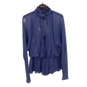 Blusa cagliari in chiffon con strass collo  royal