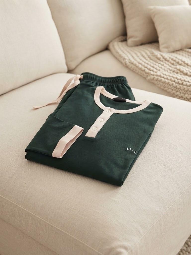 pigiama-l0f5u-lovable-man-serafino-interlock-verde-03 Pigiama L0F5U Lovable Man serafino interlock Verde