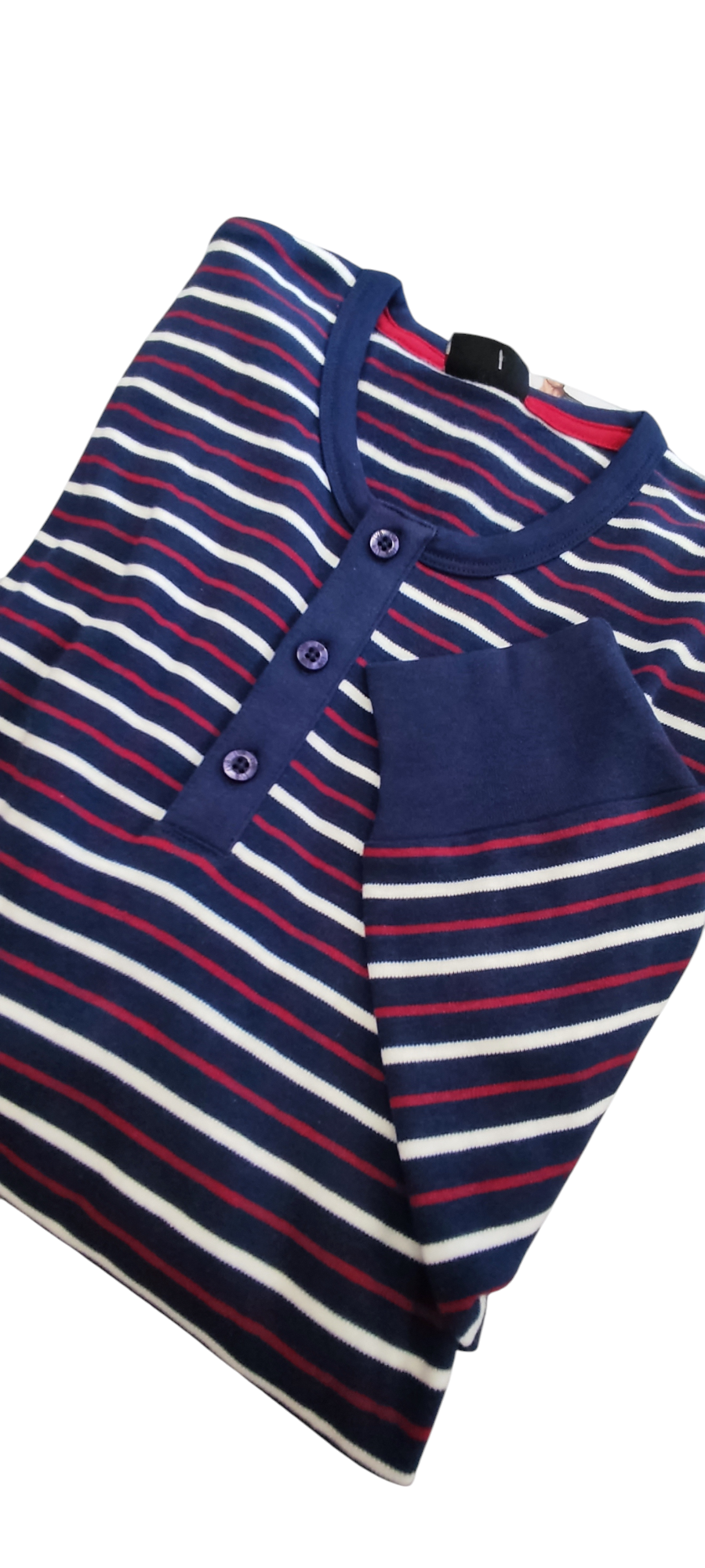 pigiama-l0f5u-lovable-man-serafino-interlock-rigato-blu-04 Pigiama L0F5U Lovable Man serafino interlock rigato Blu