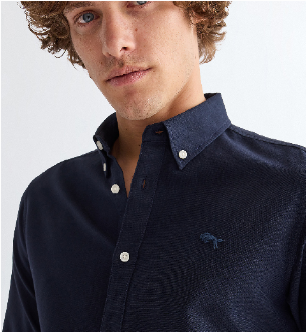 camicia-oxford-ml-con-bottoncini-blu-04 Camicia oxford ml con bottoncini Blu