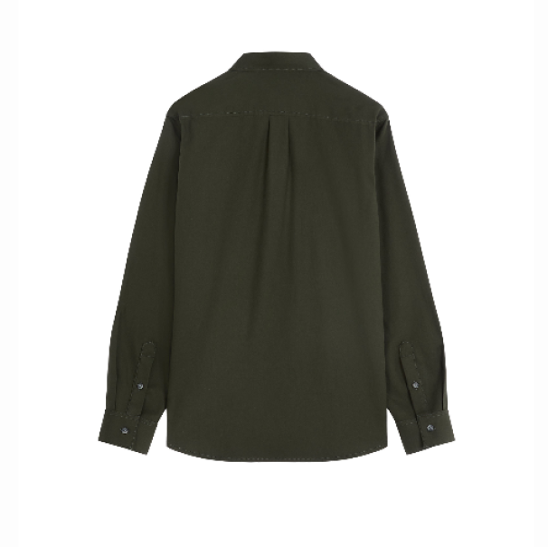 camicia-uomo-spigata-1-taschino-verde-02 Camicia uomo spigata 1 taschino Verde