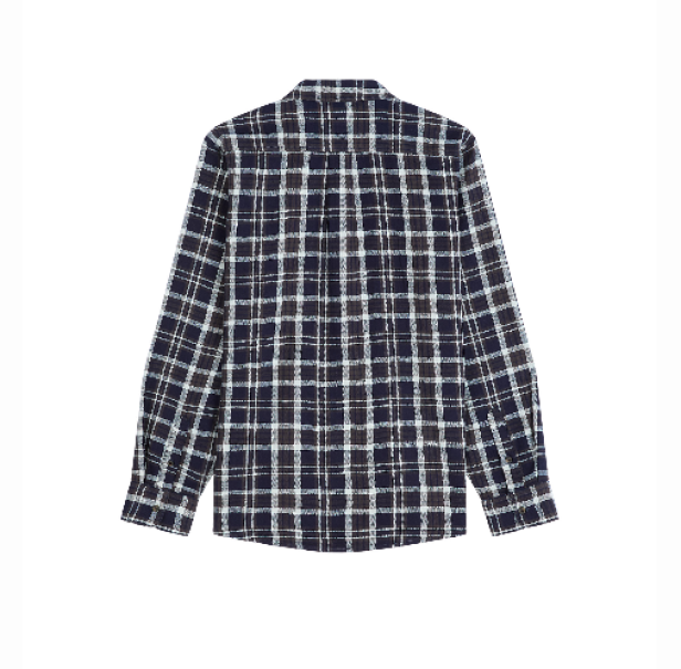camicia-flanella-quadri-1-taschino-blu-02 Camicia flanella quadri 1 taschino Blu
