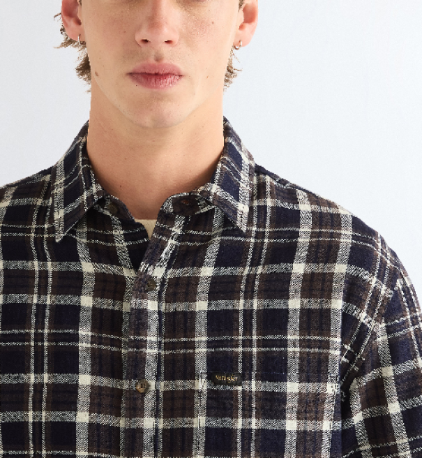 camicia-flanella-quadri-1-taschino-blu-04 Camicia flanella quadri 1 taschino Blu