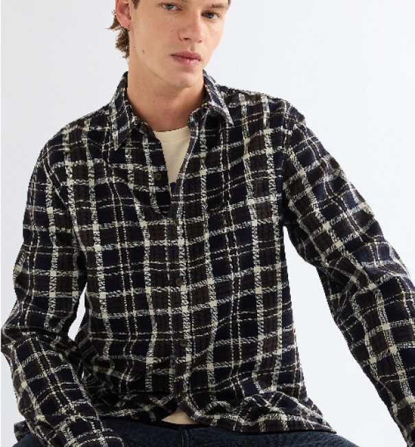 camicia-flanella-quadri-1-taschino-blu-05 Camicia flanella quadri 1 taschino Blu
