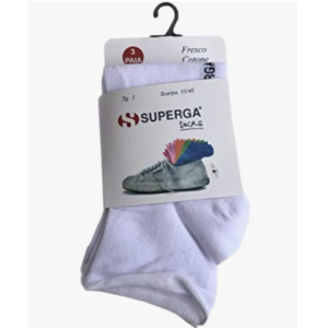 Tris calzini smollati donna cotone  bianco