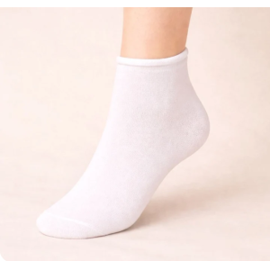 Tris calzini smollati donna cotone  bianco