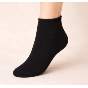 Tris s017 calzini corti smollati cotone  nero