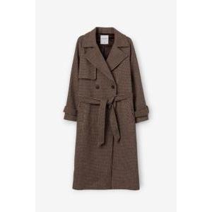 Cappotto pie de poule candeem marrone