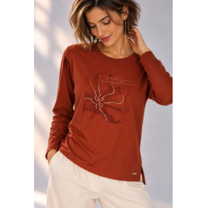 T-shirt ml donna "sublime sensation"  coccio