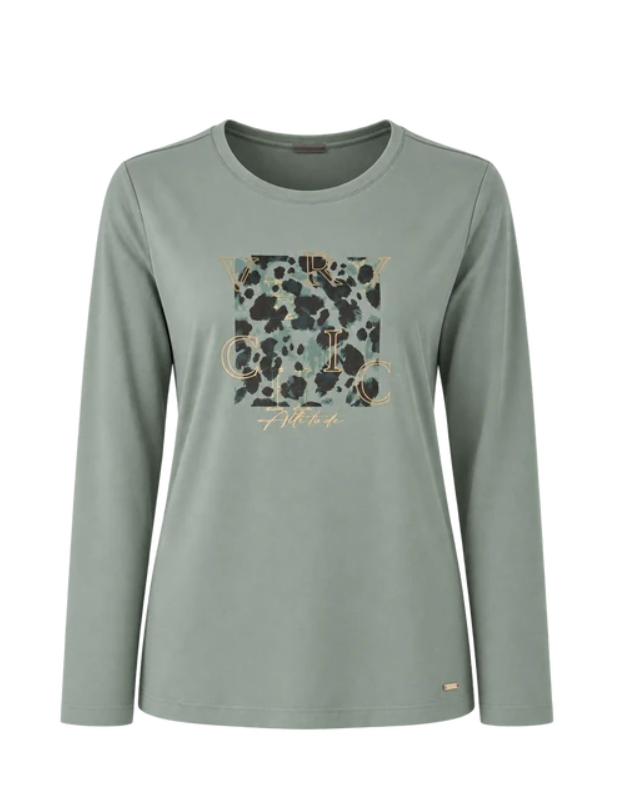 T-shirt manica lunga VERY CHIC Salvia