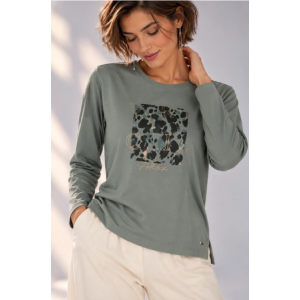 T-shirt manica lunga very chic salvia