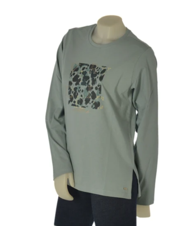 T-shirt manica lunga VERY CHIC Salvia